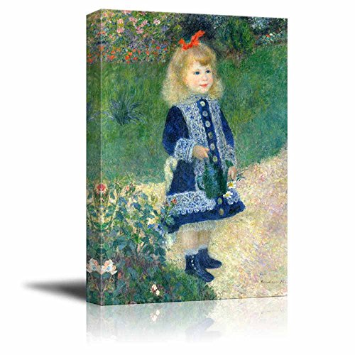 A Girl with a Watering Can by Auguste Renoir - Canvas Print Wall Art Famous Painting Reproduction - 12