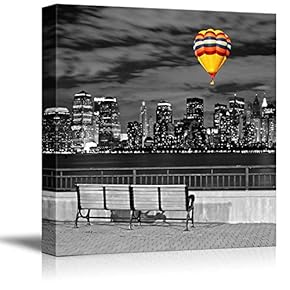 Black and White Photograph of The City with...