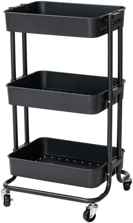 Amazon.de: YCSD Rollwagen 3-Ebenen Aufbewahrungswagen Mit Rädern