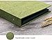 Linen Scrapbook, Guest Book, 70 Black Pages Photo Album, 11.2 x 8.4 Inch DIY Photo Album, Great Craft Paper for Anniversary, Family, Wedding, Travel, Memory Book (Green)