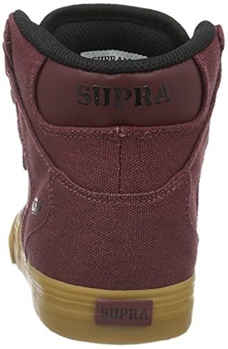 Supra Boys Vaider Canvas High Top Skate Shoes Red Medium (D) Big