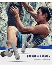 oxid audiobuds auriculares Bluetooth inalámbrico con cargador y funda protectora   4.5 horas de tiempo de reproducción, controles táctiles, llamada de teléfono y asistente de voz capacidad, calidad de sonido HD gris