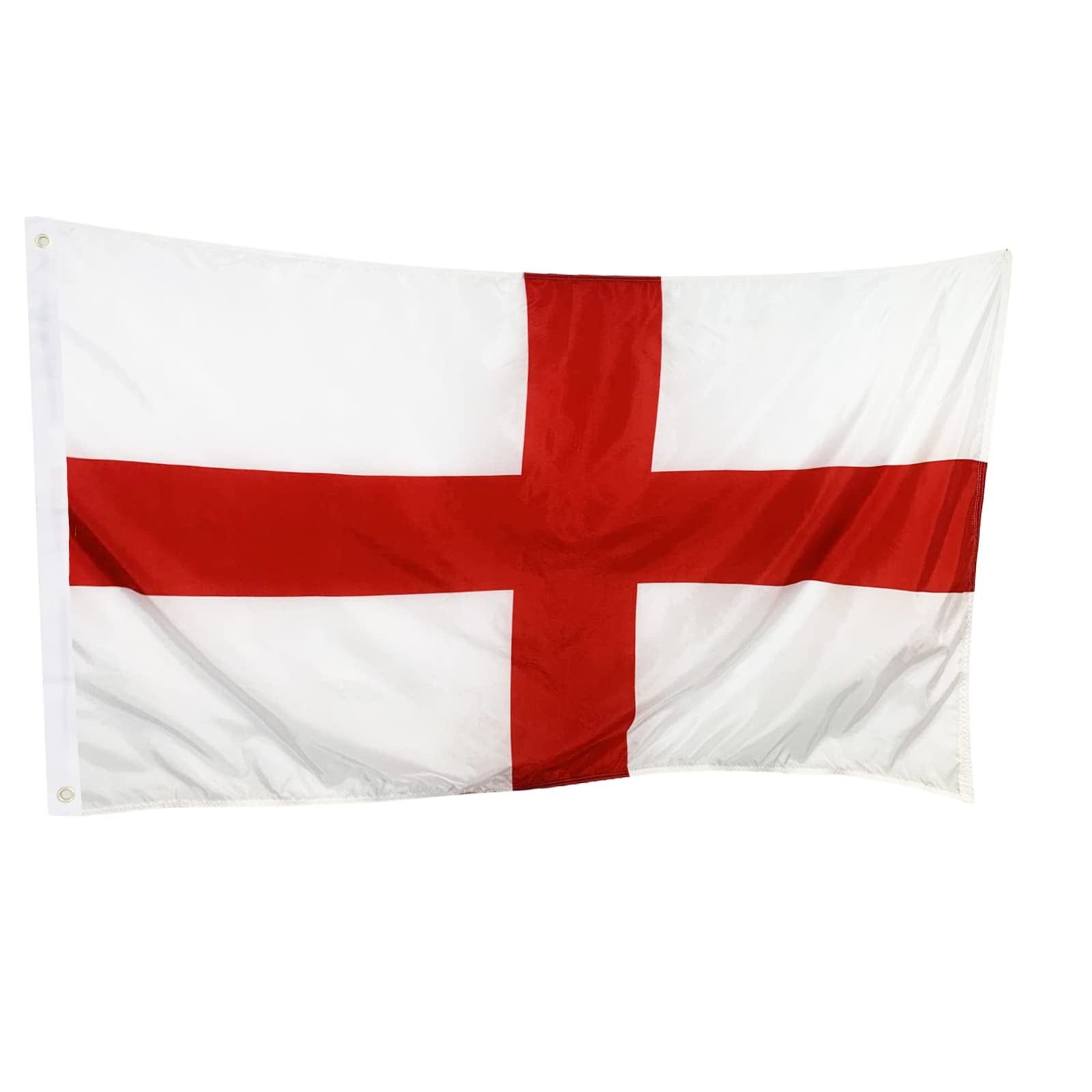 5x3Ft England Flag, Durable St George's Cross Flag with 2 Metal Eyelets Used Indoor and Outdoor, Bright Color England National Flag Decorated in Sporting Events, Parties, Parade