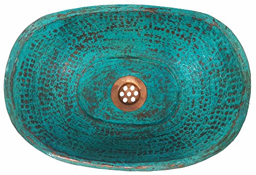 Egypt gift shops Hand Forged Verde Bathtub Bath Tub Design Copper Bathroom VERY SMALL Vessel Sink Hand Face Wash Toilet Lavatory Basin Small Petite Bowl Remodel