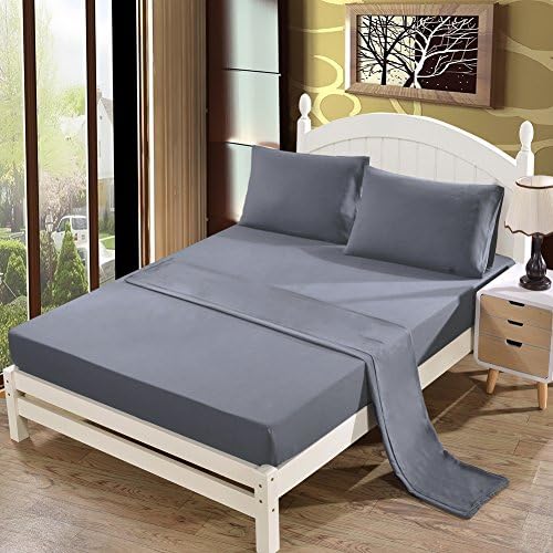 King Size Bed Sheet Set - 1800 Series Platinum Collection - 100% Brushed Microfiber Bedding Set - Deep Pocket,Wrinkle,Fade,Stain Resistant &amp; Hypoallergenic - 4 Piece (Dark Gray)