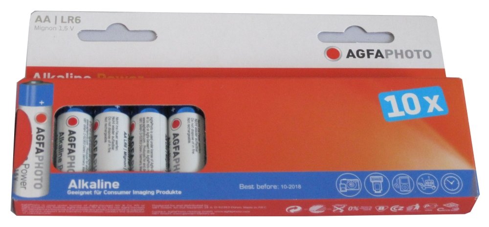 AgfaPhoto 59868 Pack of 4 Batteries Alkaline LR6/AA 2600 mAh