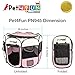 PicassoTiles PET4FUN PN935/PN945 Portable Pet Puppy Dog Cat Playpen Crates Kennel w/Water Resistant 600D Oxford, 210D Nylon, Carrying Bag, Collapsible Bowl, Removable Mesh Cover 2 Sizes