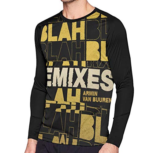 Armin Van Buuren Blah Sports Mans Contrast Printed Long Sleeves T Shirt