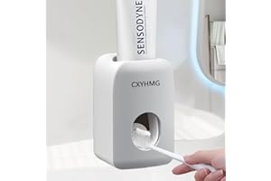 CXYHMG Automatic Toothpaste Dispenser for Kids, Toothpaste Squeezer for Kids & Family Shower Decor, is Wall Mounted Bathroom Accessories Organizer.(Grays)