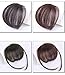 Remeehi Gorgeous Real Human Hair Flat Bangs/Fringe Hand Tied Bangs with Temples Mini Fashion Clip-in Hair Extension Natural Black