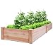 Giantex Raised Garden Bed Planter, Wooden Elevated Vegetable Planter Kit Box Grow for Patio Deck Balcony Outdoor Gardening, Natural primary