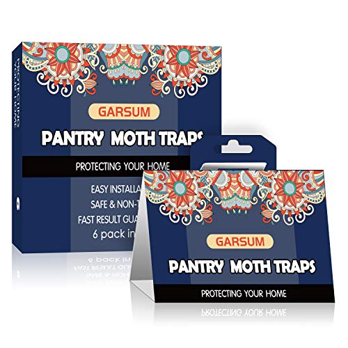 Garsum Pantry Moth Traps with Premium Pheromones|Sticky Glue Trap for Food and Cupboard|Moths Killer|Non-Toxic,Safe Garsum Pantry Moth Traps with Premium Pheromones|Sticky Glue Trap for Food and Cupboard|Moths Killer|Non-Toxic,Safe