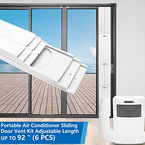 Sliding Door Air Conditioner Vent Kit with Hose, Portable AC Sliding