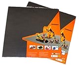 2 Pack Gray Generic Compatible X-large Baseplate, Building Base Plate, 50x50 Studs or 15.75