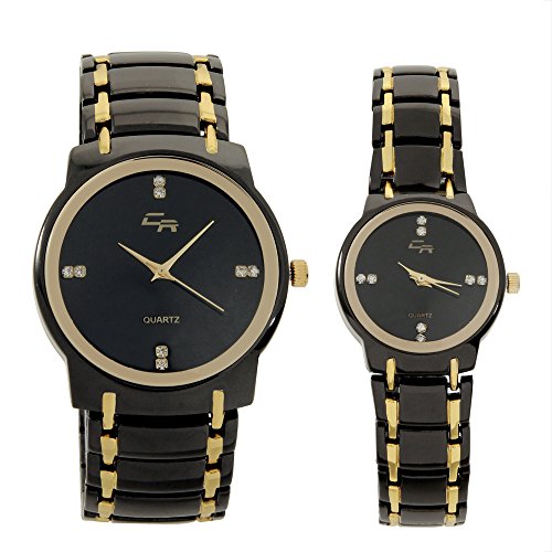 His and Hers - V0543(3916) Gun Metal and Gold Tone