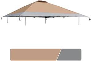 D&ONEHOS 13x13 Canopy Replacement Top with Air Vent Fit for Coleman Oasis 1606532 2156426 2156428, 300D Oxford Waterproof Silver Coated Pop Up Canopy Tent Cover for Outdoor (Replacement Top Only)