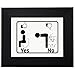 Hollywood Thread Poop Sign - Yes Sit Down, No Bend Over 90 Degree Poo Framed Print Poster Wall or Desk Mount Options