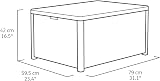Keter Allibert Arica rattan effect Coffee Table with storage Brown view 3