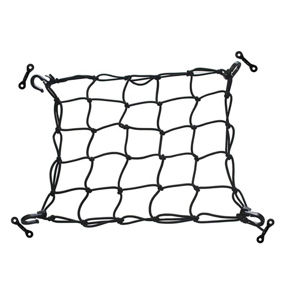 Luwqceu 1Pcs Deck Cargo Net Heavy Duty Luggage Netting Mesh with Lashing Hooks Kayak Accessories for Kayak Storage Truck Bed Fishing Boat
