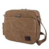 MeCool Men's Canvas Weekender Messenger Bag for Travel Crossbody Sports Over Shoulder Vintage Military Overnight Casual Cross Body Side Beach Pack Bag