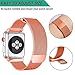 DELELE Compatible for Apple Watch Band 38mm 42mm 40mm 44mm, Milanese Loop Magnetic Metal Replacement Strap with Magnet Lock for Apple iWatch Series 4/3 / 2/1 Women Men (Orange, 38mm/40mm)