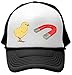 CHICK MAGNET - funny frat party guido Mesh Trucker Cap Hat, Black