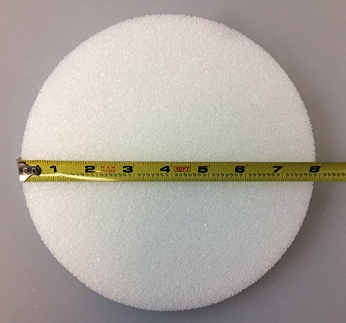 LA Crafts 12 Piece White Round Styrofoam Craft Discs for Crafting, Decorations, Projects or Art (8" Inches)