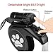 Dog Retractable Leash, IDEAPRO 26 ft 110 lbs Dog Walking Leash Heavy Duty Tangle Free Nylon Dog Leash with LED Detachable Flashlight for Medium Large Dogs (Black)