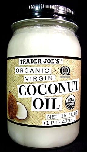 Popcandy Trader Joe'S Organic Virgin Coconut Oil 16 Fl Oz (473Ml) Glass Jar