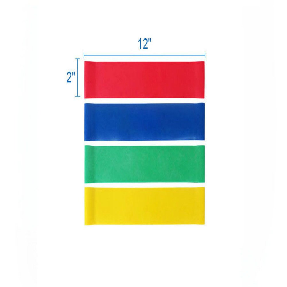 Enshey Resistance Bands Exercise Loops-Set of 5, Workout Bands - Fitness Training Strength, best for Pilates, Physical Therapy, Yoga -Includes Instruction Manual& Carry Bag