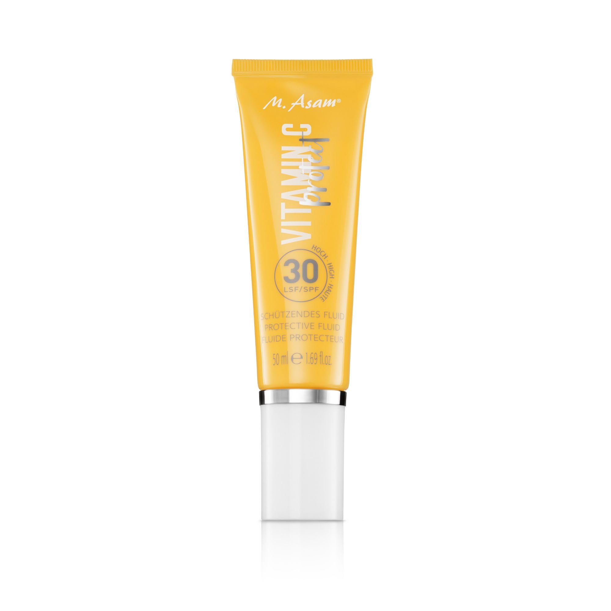 M. Asam VITAMIN C Protect Protective Fluid (50 ml) - Nourishing sun protection fluid with SPF 30, 3-in-1 protection against UV, infrared & blue light, against light-induced skin ageing, facial care