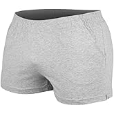 Muscle Alive Men's Running Shorts with Pockets 3" Inseam Cotton Lounge Short Bottoms