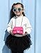 CMK Trendy Kids Glitter Toddler Purse for Girls Sparkly Quilted Little Girl Purses (80001_Glitter Hotpink)