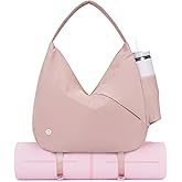 Ceneda Large Gym Bag for Women with Hidden Yoga Mat Holder & Shoe Compartment & Wet Pocket, Sports Duffle Bag for Travel