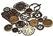 15 Pc Antiqued Charm Lot - Clock Face, DIY Crafts, Gears, Jewelry Making, Steampunk Pendants (As Pictured)
