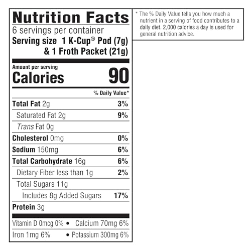 GEVALIA FROTHY 2-STEP ARTIFICIALLY FLAVORED MOCHA LATTE ESPRESSO STYLE K-CUP COFFEE PODS & FROTH PACKETS KIT, 6 CT BOX