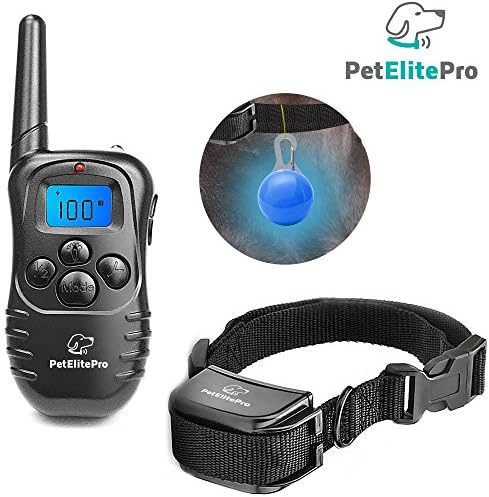 Pet Elite Pro Anti-Bark Waterproof Rechargeable No-Harm Dog Training Collar Humane with Remote Control and Led Clip