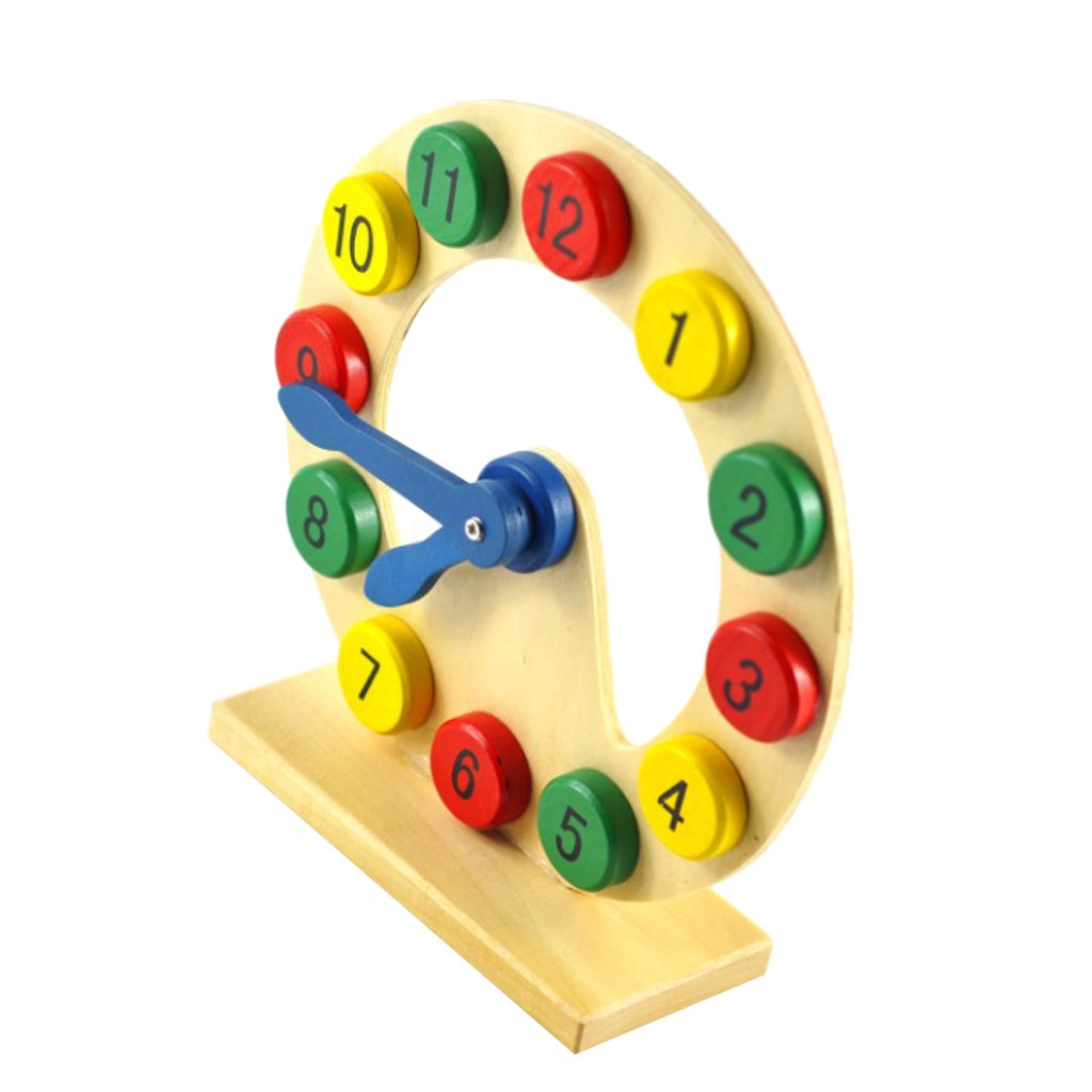 Imported Wooden Digital Clock Kids Learn Time Numbers Educational Toy