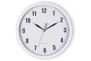 SAC SMARTEN ARTS 8" Silent Quartz Wall Clock Non-Ticking Digital Clock