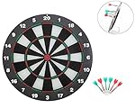 AOQING Safety Dartboard Set Soft Tip Safety Darts and Dart Board-16 Inch Stipple Dart Board