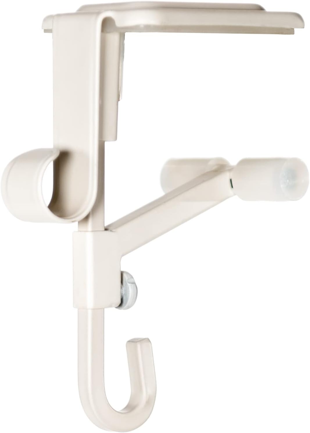 Ornament Hooks - [Fireplace Stocking and Garland Hanger] - Each Mantle Holder Has Two Hooks for Dual Purpose - Hold Christmas Stocking and Hang Garland - Durable Wrought Iron - Padded Contact Points (2 Pack - White)