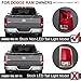 VIPMOTOZ LED Tail Light Lamp For 2009-2018 Compatible with Dodge RAM 1500 2500 3500 - [Factory Incandescent Model] - Matte Black Housing Clear Lens, Driver & Passenger Side Pair Set