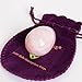 Yoni Egg of Rose Quartz, Drilled, Medium, with Certificate and Instructions, Pink Love Stone, for Women to Strengthen Pelvic Floor Muscles and Counter Stress Adult Urinary Incontinence by Polar Jade