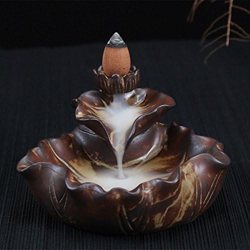 Small Lotus Backflow Incense Burner Censer Aroma furnace ceramic Home decoration