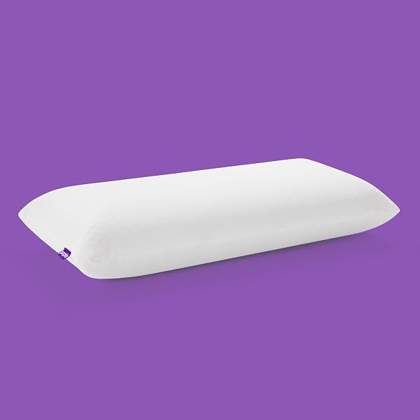 PURPLE HARMONY PILLOW – TALALAY LATEX FOAM COOLING PILLOW FOR COMBO OR SIDE SLEEPERS, 360º HEX GELFLEX GRID FOR NO-PRESSURE SUPPORT AND LUXURIOUS WEIGHTLESS FEEL – KING, MEDIUM FEEL, TALL HEIGHT
