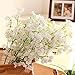 Voluex 20pc Baby Breath Artificial Flower Gypsophila, Real Touch Bouquets for Wedding Home Decor Gift, 20 Pack, White