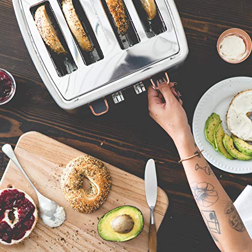 Crux 4Slice Extra Wide Slot Stainless Steel Toaster with 6 Shade