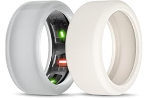 Rinup Silicone Protector Compatible with RingConn Gen 2, Elastic Cover for Working Out (S, Clear+Starlight)