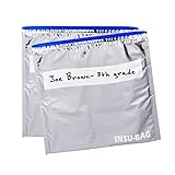 Reusable Sandwich Bags - Best Insulated Bag to Keep your Snacks and Lunch Cool & Fresh - Easy Ziploc Closure - 100% Environmental Friendly - Waterproof & Easy Cleaning | Silver Color (Pack of 2)