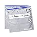 Reusable Sandwich Bags - Best Insulated Bag to Keep your Snacks and Lunch Cool & Fresh - Easy Ziploc Closure - 100% Environmental Friendly - Waterproof & Easy Cleaning | Silver Color (Pack of 2)